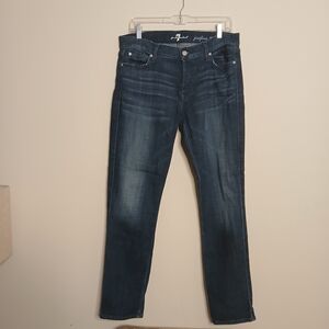 7 For All Mankind Dark Blue Skinny Jeans